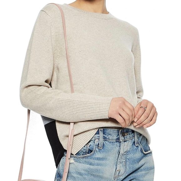 Chinti & Parker Sweaters - 100% Cashmere Chinti & Parker Relaxed Colorblock Crew. L. Beige, Gray, Black.